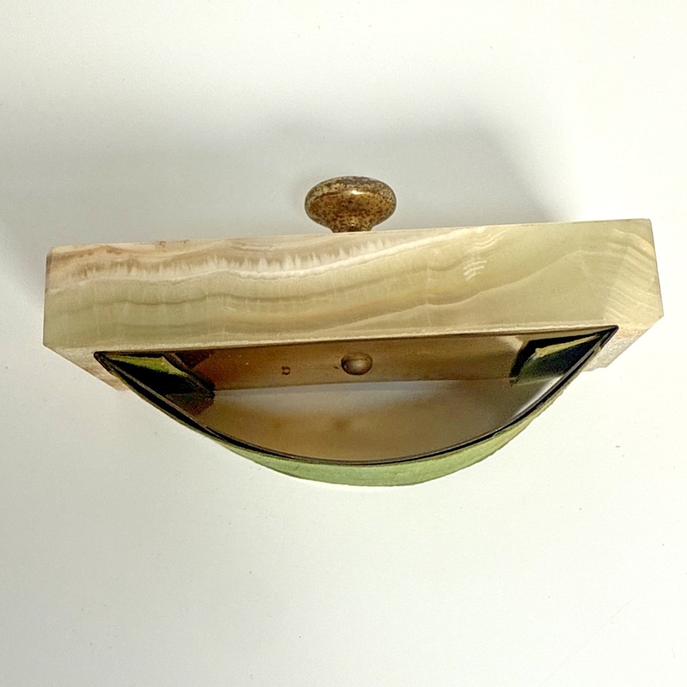 Onyx Italian Marble Rocker‎ Desk Ink Blotter & Letter Opener - Picture 7 of 14